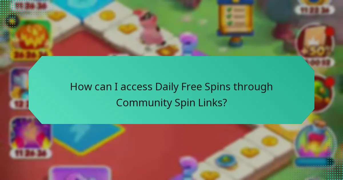 How can I access Daily Free Spins through Community Spin Links?