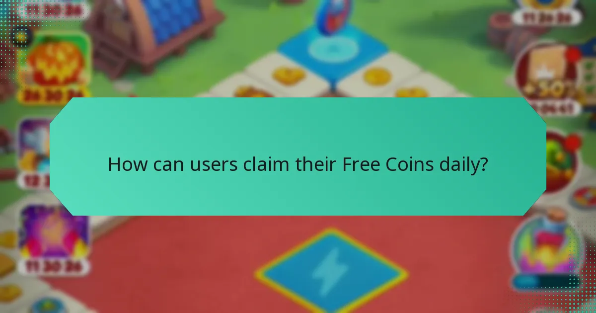 How can users claim their Free Coins daily?