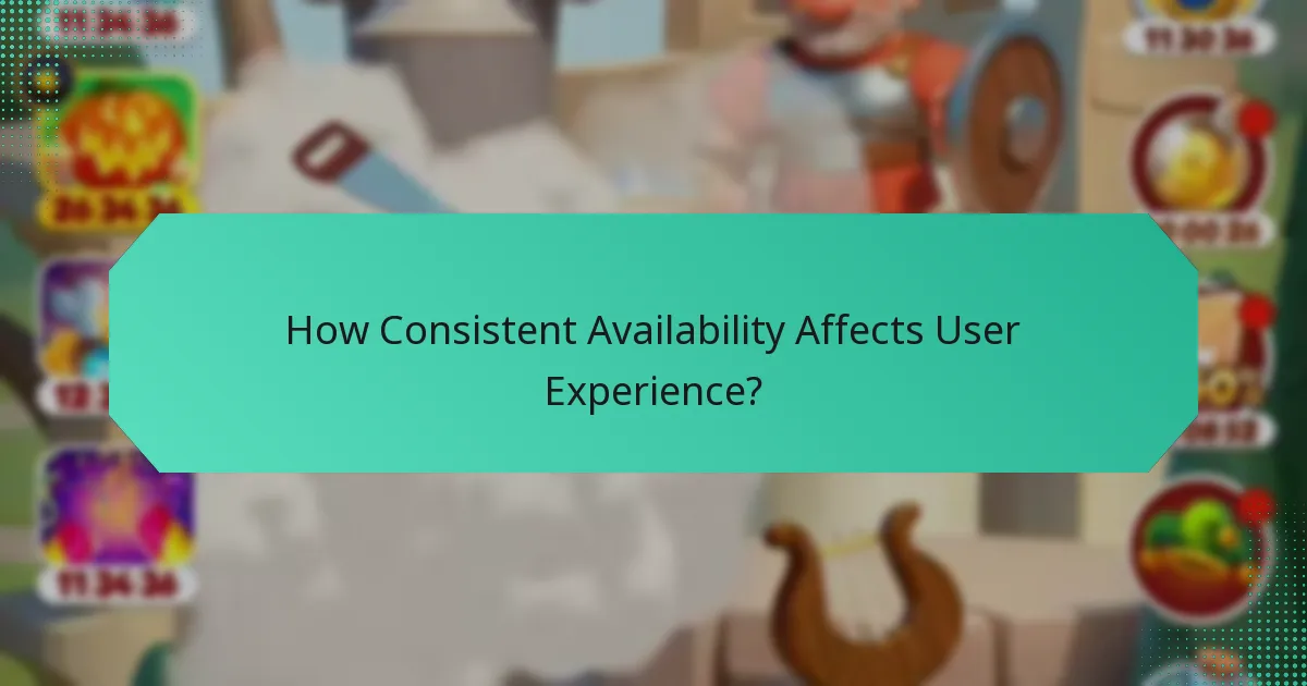 How Consistent Availability Affects User Experience?