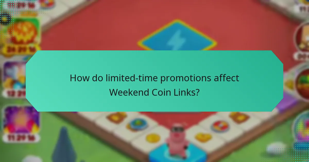How do limited-time promotions affect Weekend Coin Links?