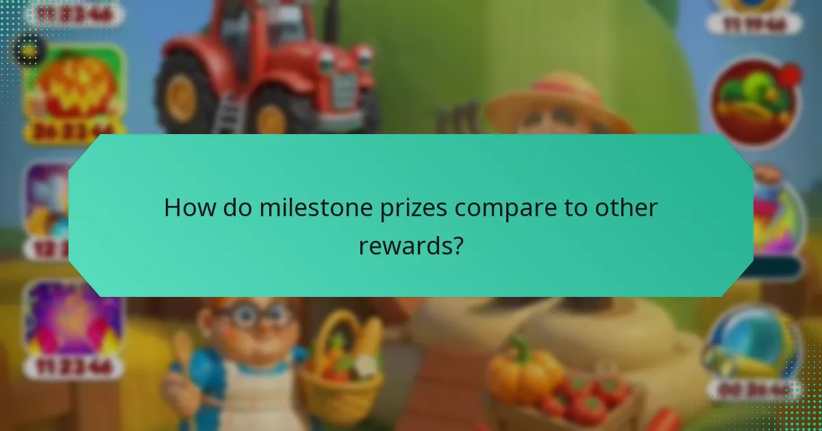 How do milestone prizes compare to other rewards?