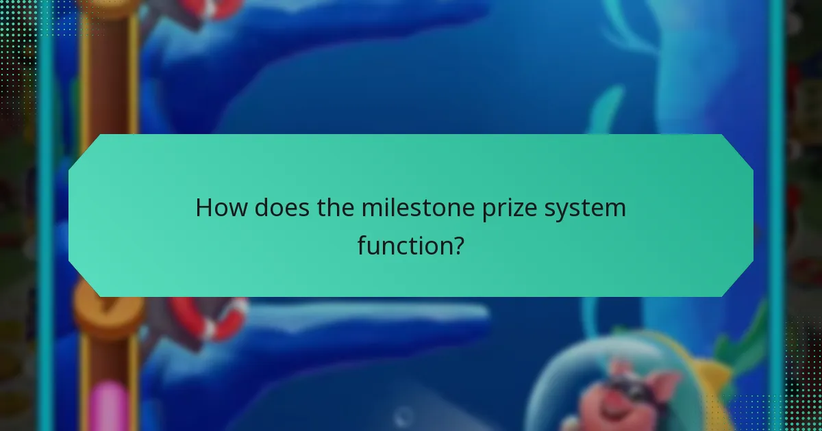 How does the milestone prize system function?