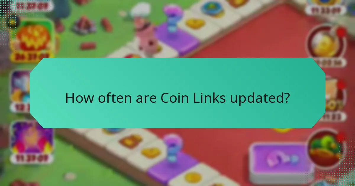 How often are Coin Links updated?