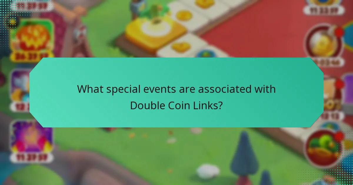 What special events are associated with Double Coin Links?