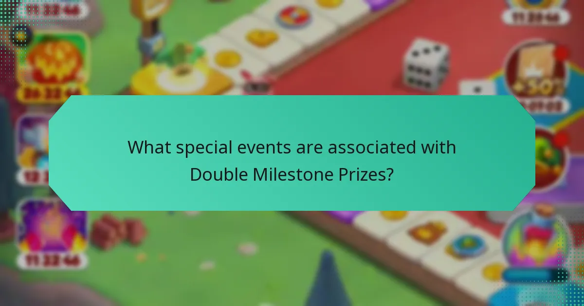 What special events are associated with Double Milestone Prizes?
