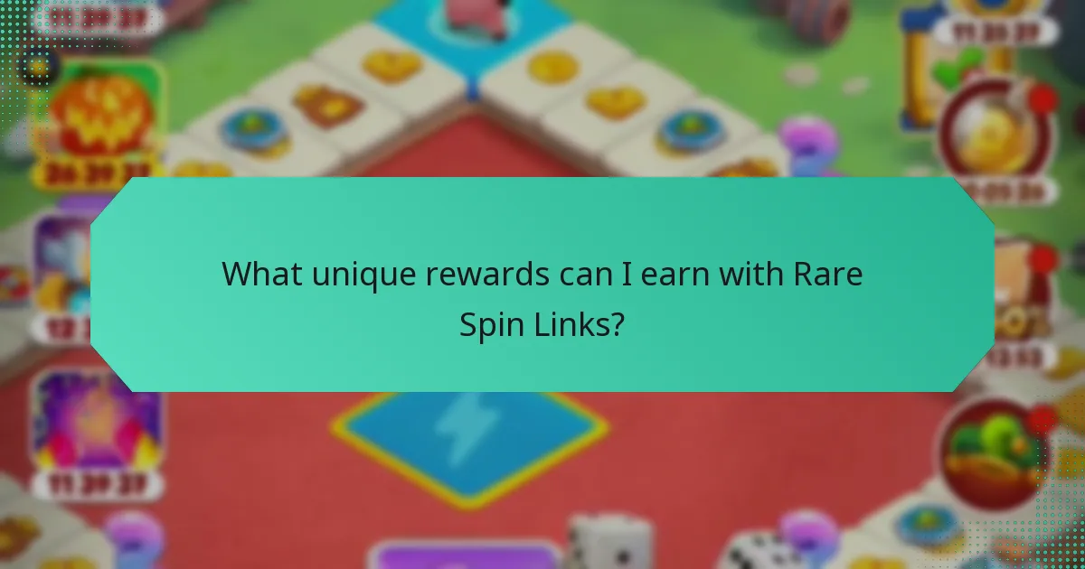 What unique rewards can I earn with Rare Spin Links?